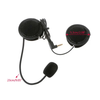 Mikrofon Zvočnik Mehki Kabel, Slušalke Pribor za Motoristična Čelada Bluetooth Interfonski Interkom Delo s katero Koli 3.5 mm vtič