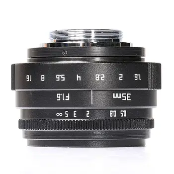 Mini 35mm f/1.6 APS-C CCTV Objektiv+adapter ring+2 Macro Ring+objektiv kapuco za P anasonic/O lympus Micro4/3 M4/3 Mirroless Fotoaparat