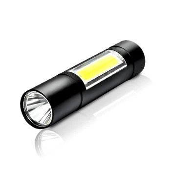 Mini LED Svetilka Vgrajen v Baterijo, USB, Baterije za XP-G V5 Zoom, Focus 2000 Lumnov Baklo Lučka Penlight Vodotesen Za na prostem