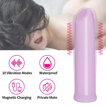 Mini Šminka Vibrator za Klitoris Stimulator Magnetni Naboj Bullet Vibrator Sex Igrače za Ženske 6 Barv G Spot za Odrasle Sex Igrača