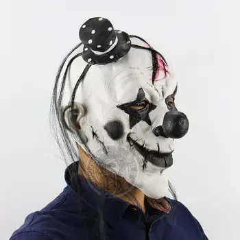 MISSKY Unisex Strašno Hudič Klovn Maska iz Lateksa Kostum Glavo Masko za Halloween Party Prop