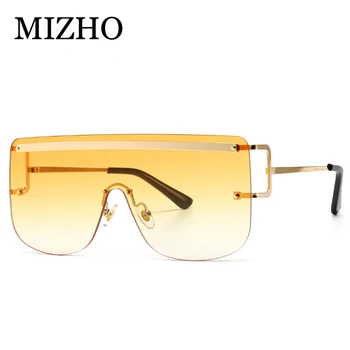 MIZHO 2021 Modi Nove Rimless Prevelik sončna Očala Ženske Letnik Trendy Luksuzne blagovne Znamke Oblikovalec Ženske Sunglass, Zatemnjena Očala 7671