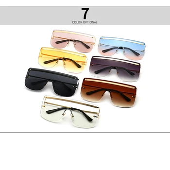 MIZHO 2021 Modi Nove Rimless Prevelik sončna Očala Ženske Letnik Trendy Luksuzne blagovne Znamke Oblikovalec Ženske Sunglass, Zatemnjena Očala