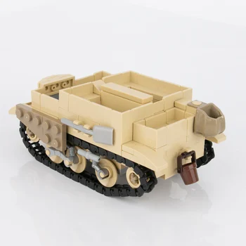 MOC WW2 Vojaški Bren Avto gradniki Vojak Britanske Vojske Tank Modelu Vozila Številke Deli Orožja Opeke Igrače za Otroke 866