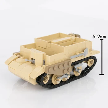 MOC WW2 Vojaški Bren Avto gradniki Vojak Britanske Vojske Tank Modelu Vozila Številke Deli Orožja Opeke Igrače za Otroke