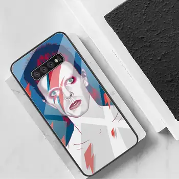 Moda David Bowie Telefon Primeru Kaljeno Steklo Za Samsung S20 Plus S7 S8 S9 S10 Opomba 8 9 10 Plus