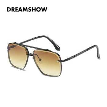 Moda Rimless sončna Očala Moških Gradient Objektiv Vintage Retro Očala Letalstva Kvadratnih UV400 sončna Očala Za Ženske #01K
