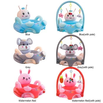 Moda za Malčke Kavč Sedeža Kritje Dihanje Kristalno Žamet Baby Seat Podporo Stol Cartoon Živali Igrače za Otroke Učenje Sit