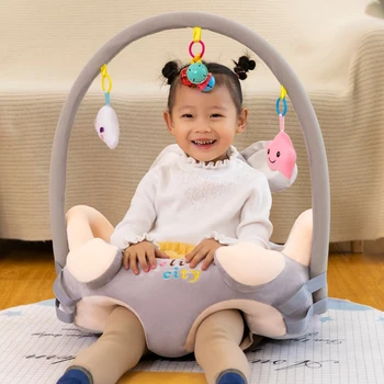 Moda za Malčke Kavč Sedeža Kritje Dihanje Kristalno Žamet Baby Seat Podporo Stol Cartoon Živali Igrače za Otroke Učenje Sit