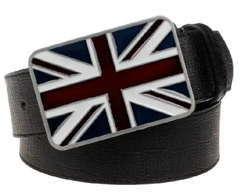 Moda za moške Pasu usnje Britanske nacionalne zastave pas Kovinski KRALJESTVU zastav pasu Unije Jack Darilo za Moške, ženske 