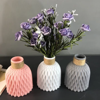Moderna Plastična Vaze European Anti-Keramični Cvet Vazo Imitacija Ratana Cvet Vazo Evropske Poroko Sodobne Odlikovanja