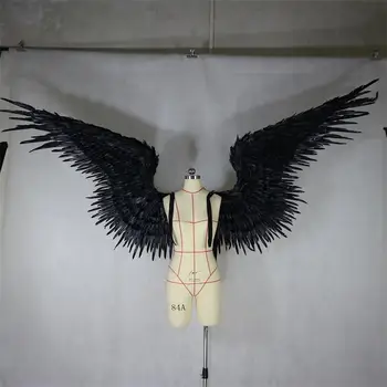 Modni brvi model velikih cosplay počitnice stranka moške krila Seksi Črno pero krilo devil angel Halloween krila fazi kažejo, prop 25205