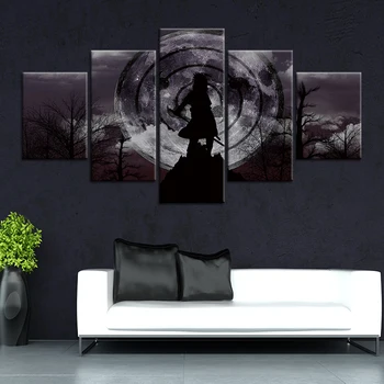 Modularna Sliko Platno Wall Art Moderne Okvir Za Dnevna Soba Dekor 5 Plošči Naruto Slikarstvo HD Tiskanja