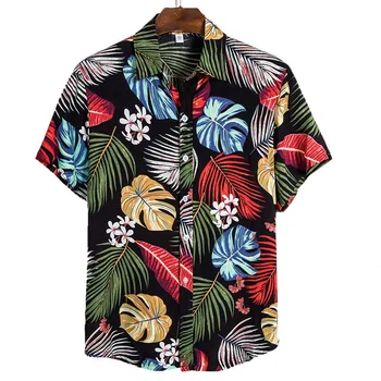 MONERFFI Mens Havajske Srajce Smešno Avokado, Natisnjena pa Dol Kratek Rokav Priložnostne Majice Ulične Plaži Srajce Camisa 2020