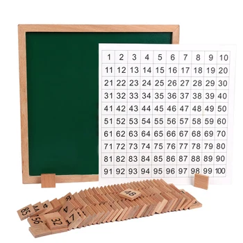 Montessori Izobraževalne Lesene Igrače Za Otroke, Otroške Igrače 1-100 Mestno Tabela Matematiko Poučevanja Za Otroke Darila Za Rojstni Dan