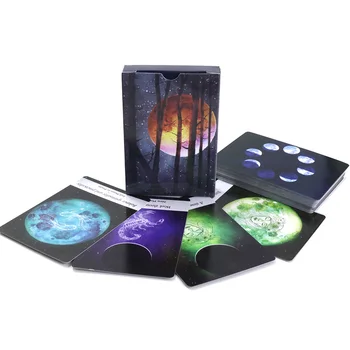 Moonology oracle kartice igre, 44 igralne karte, vodenje angleški skrivnostno branje prihodnosti tarot kart krova stranka igra darila