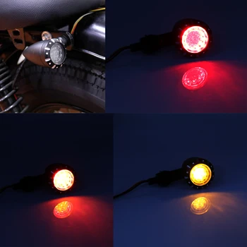 Motorno kolo Utripajoče LED smerokaze Zavore Blinker Luč Za Harley Cruiser Chopper Plovec Cafe Racer 12v LED Indikator Zasveti,