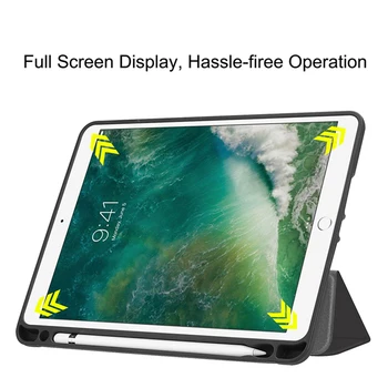 MTT Tablični Primeru Za iPad Pro Air 10.5 palčni 2019 Marmorja Mehko TPU Nazaj + PU Usnje Folio Flip Smart Cover S Svinčnik Imetnik