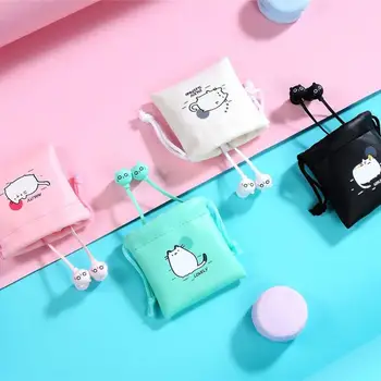 Multicolor Risanke Mačka Obliko Čepkov za Dekle 1,2 m Žično Šport Slušalke za V Uho Mini Glasbo, Slušalke za Huawei Pametni telefon Xiaomi