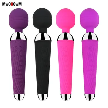 MwOiiOwM USB Polnilne, Mikrofon, G-spot Vibrator Massager Nepremočljiva Dvojno Vibracije Sex Igrače za Ženske Odraslih Izdelek 4 Barve