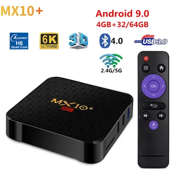 MX10 Plus 6K Pametna Android 9.0 TV Box Allwinner H6 4 GB, 64 GB ZA 2,4 G/5 G Wifi BT4.0 UHD 6K 4K Media Player Set Top Box PK MX10 Pro