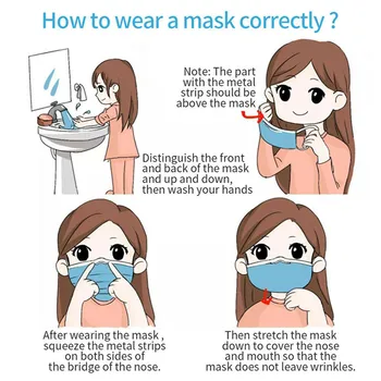Na zalogi! Maska za Enkratno uporabo Masko mondkapjes 3 Plasti Usta Maske mascarilla Anti-prah Dihanje mondmasker Zaščitne Maske