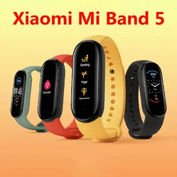 Na Zalogi Xiaomi Mi Pasu 5 Bluetooth 5.0 Šport Nepremočljiva SmartBand Fitnes Srčnega utripa, Spremljanje AMOLED Zaslon Miband 5