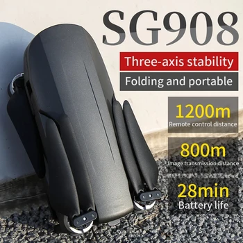 Najboljši SG908 GPS Brnenje 3-Osni Gimbal 4K Camara 5G Wifi FPV Strokovno Dron 1.2 KM 50X Brushless RC Quadcopter Podporo Kartico