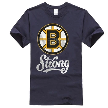 Najnovejši 2019 Majica Fashion Men ' s Kratkimi Rokavi Zomer O-Vratu Boston B StrongTribute Hockeyer Bruins T Srajce
