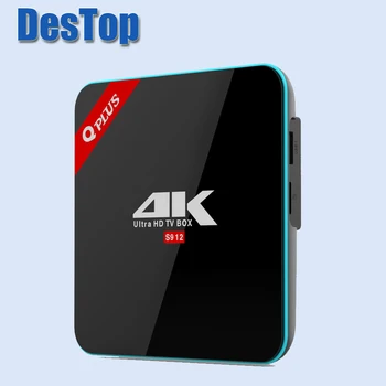 Najnovejši Q plus S912 TV Box Okta-core cortex-A53 Android TV Box 7.1 2GB 3GB/16GB 32GB bolje kot M8S x96 Set Top Box Media Player
