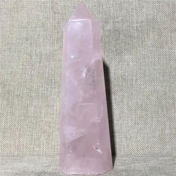 Naravni Rose Quartz Crystal Točke Domov Oprema Okrasni Kamen Darilo Palico Stolpec Palico Stolp