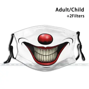 Nasmejan Klovn Oblikovanje Po Meri Za Odrasle, Otroci Proti Prahu Filter Diy Srčkan Print Stroj Masko Klovn Nasmeh Grozo Cirkus
