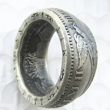 Nemčija Srebro 5 OZNAČI, 1913 Silver Plated Kovanec, Ročno izdelan Prstan V Velikosti 8-16 31522