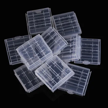 New Vroče 10 Kos Plastike Primeru Imetnik Škatla za Shranjevanje Kritje Za AA In AAA Baterije