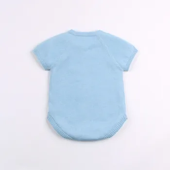 Newborn Baby Bodysuits Zajec Plesti Telo za Fant Dekle Poletje Outwear Priložnostne Kratek Rokav Malčka Otroci Jumpsuits Otroci Oblačila