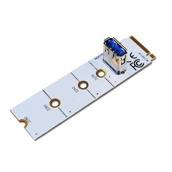 NGFF, da PCI-E Riser Card M2 Reža za PCIe Širitev Kartico Converter USB 3.0 Podaljšek Adapter za Grafične grafično Kartico za BTC Rudar