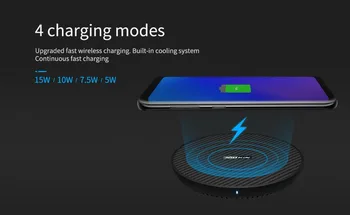 Nillkin PowerFlash 15W Hitro Polnjenje Tipke za iPhone XS Max XR X 8 Plus Qi Brezžični Polnilec za Samsung Opomba 9 8 S8 S9 Plus S7