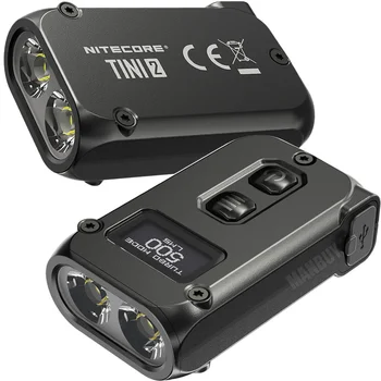 Nitecore TINI2 Dual-Core 500 Lumnov Vgrajeno Baterijo, USB-C Polnilna 2LEDs Keychain Svetilka Kampiranje na Prostem Dnevno EOS