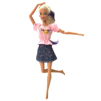 NK 6 Kos /Set Lutka, Ročno izdelan Modni Oblačila, Casual Stranka Obleko Obleke Za Barbie Lutka Najboljše Darilo Otroška Igrača, Lutka Oblačila 006A