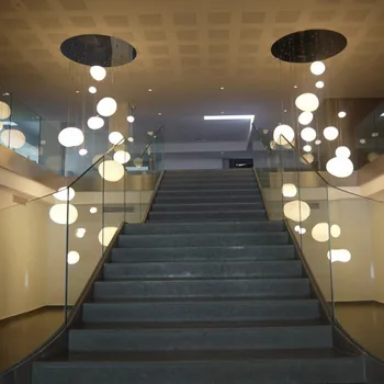 Nordijska oblikovanje tlakovanih lestenec, dnevna soba jedilnica stekla lestenec center vila koridor razsvetljavo E27 AC110V 220V 230V