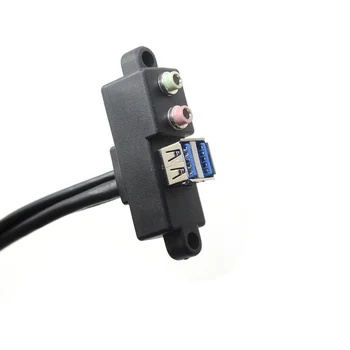 Notranji USB 3.0 PCI Kabel za Povezavo z Matično ploščo 2 Vrata USB3.0 20P 2*AF+audio3.5 mm Ploščo Kabel PCI