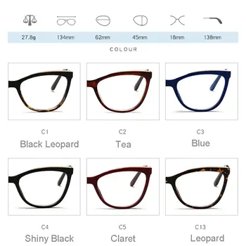 Nov Prihod Optičnih Očal Mačka Oči Unisex Zlitine Očala Okvir Anti Blue Ray Kratkovidnost Očala s Spomladanski Tečaji
