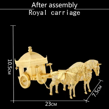 Nov priročnik težko sestavljanje modelov komplet 3D kovinski puzzle DIY razburljivo za odrasle puzzle izobraževalne zbirka darilo royal prevoz
