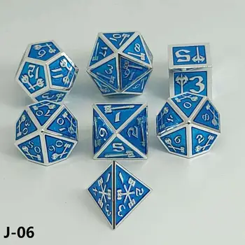 Nov rpg polyhedral kocke igranje kovinski dnd kocke nastavite dados rold&d kocke dobbelstenen dadi kości ne gry d4 d6 d8 d10 d12 d20