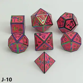 Nov rpg polyhedral kocke igranje kovinski dnd kocke nastavite dados rold&d kocke dobbelstenen dadi kości ne gry d4 d6 d8 d10 d12 d20