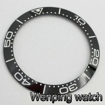 Nova 38 mm visoke kakovosti črne keramične plošče Vstavite fit 40 mm watch primeru mens watch ploščo