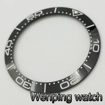 Nova 38 mm visoke kakovosti črne keramične plošče Vstavite fit 40 mm watch primeru mens watch ploščo