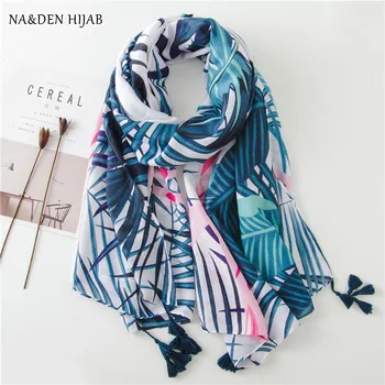 NOVA Jesenska tiskanja hidžab šal modne blagovne znamke pashmina tassel priljubljena oblika rute ženske modni glušnika 10pcs/veliko
