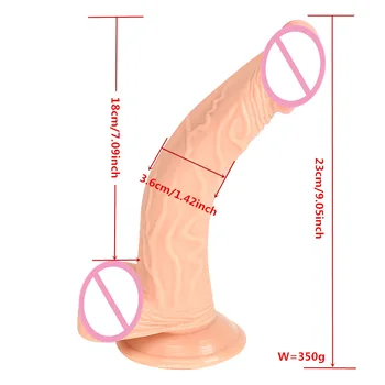 Nova Koža občutek Realističen Penis Super Velik Velik Dildo priseska Sex Igrače za Žensko Seks Izdelkov Ženska Masturbacija Petelin