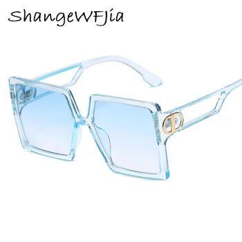 NOVA Moda Prevelik Kvadratnih Retro sončna Očala Velik Okvir sončna Očala Za Ženske Očala Ženska Unisex Oculos UV400 3895